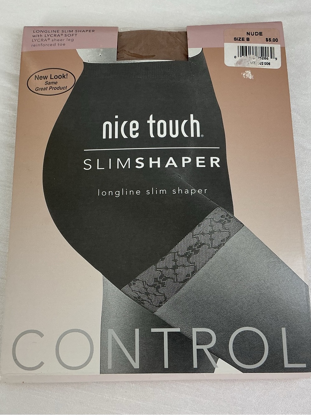 Vintage Nice Touch stockings Slim Shaper Nude Size B